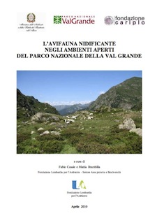 Anteprima pubblicazione: Lavifauna nidificante negli ambienti aperti del Parco Nazionale  della Val Grande